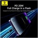 Кабель Baseus Текстильна обплетення Швидка зарядка USB-C Lightning 20W 1м Чорний - зображення 9