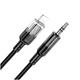 Кабель Hoco UPA27 прозрачный цифровой аудиокабель Lightning 3.5mm текстильная оплётка черный 1.2м - изображение 7