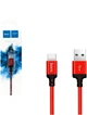 Кабель Hoco X14 Micro USB 1м чорний та червоний - зображення 4