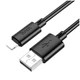 Кабель Hoco X88 Lightning 2.4A з пластиковим обплетенням для iPhone чорний - зображення 8
