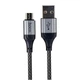 Кабель Hoco X102 текстильна оплетка Micro USB чорний 1.3 м - зображення 1