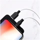 Кабель Hoco X21 Plus силиконовый Lightning 2м для iPhone Черный с белым - изображение 3