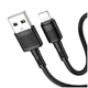 Кабель Hoco X83 Lightning 2.4A для iPhone Черный Пластиковая оплётка - изображение 1