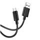 Кабель Hoco X88 Micro USB 2.4A с пластиковой оплеткой черный 1м - изображение 1