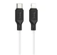 Кабель Hoco X90 силиконовый PD зарядный и дата-кабель Type-C/Lightning для iPhone белый 1.6м 2.4A - изображение 1