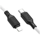 Кабель Hoco X90 силиконовый PD зарядный и дата-кабель Type-C/Lightning для iPhone белый 1.6м 2.4A - изображение 4