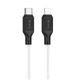 Кабель Hoco X90 силиконовый PD зарядный и дата-кабель Type-C/Lightning для iPhone белый 1.6м 2.4A - изображение 7