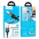 Кабель Hoco U129 прозорий Lightning 1.2м текстильна обплетення для iPhone чорний - зображення 2