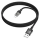 Кабель Hoco U129 прозорий Lightning 1.2м текстильна обплетення для iPhone чорний - зображення 3