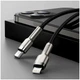 Кабель Baseus Cafule 2м Type-C to Lightning 20W чорний текстильна оплетка - зображення 6