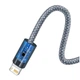 Кабель Baseus Dynamic Series USB to Lightning 2.4A 1m текстильная оплётка для iPhone Серый - изображение 6