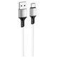 Кабель Hoco X86 силиконовый Lightning 2.4A для iPhone Белый - изображение 5