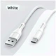 Кабель USAMS SJ502 Micro USB 1м Білий для заряджання та передачі даних - зображення 4