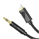 Кабель Hoco UPA30 Lightning 3.5mm Текстильная оплётка Черный - изображение 7