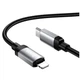 Кабель Hoco X117 Lightning текстильная оплётка 27W для iPhone черный - изображение 1