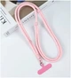 Шнурок на шию Rope Fat для прикраси телефону зручний та яскравий аксесуар рожевого кольору - зображення 1