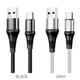 Кабель Hoco X50 Micro USB 2.4A для зарядки и передачи данных Серый - изображение 5