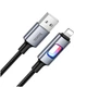 Кабель Hoco U144 Lightning 1.2м 2.4A чорний для iPhone із захистом від перегинів - зображення 7