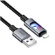Кабель Hoco U144 Lightning 1.2м 2.4A чорний для iPhone із захистом від перегинів - зображення 9