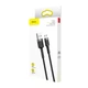 Кабель Baseus Micro USB 2.4A 0.5M сірий та чорний - зображення 3