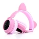 Наушники Bluetooth Hoco W27 Cat Ear беспроводные для музыки и звонков с подсветкой розовые 5 часов воспроизведения - изображение 5