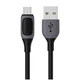 Кабель USAMS SJ597 Micro USB 2A Jelly Series 1м Чорний - зображення 1