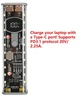 Прозрачный Корпус для PowerBank 8x18650 2х USB, 2x Type-C, PD 45W (65W зарядка) QC3.0 с LED VOOC T8 Черный - изображение 4