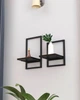 Комплект настенных полок в стиле лофт EcoLoft Диптих DSP-1387-5 Черный - изображение 2