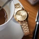 Жіночий наручний годинник Casio LTP-1128N-9ARDF, кварцовий, полімерний ремінець, золотистий циферблат - зображення 3