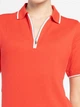 Поло жіноче 100% бавовна Arber Polo knit Zipper WD4 SS L червоний (W09.31.05.625) - изображение 5