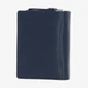 Женский кожаный кошелек Ashwood X30 Navy — Компактный вертикальный на кнопке, Внешняя монетница, RFID-защита, Натуральная зернистая кожа, Темно-синий - изображение 2