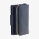 Женский кожаный кошелек Ashwood X30 Navy — Компактный вертикальный на кнопке, Внешняя монетница, RFID-защита, Натуральная зернистая кожа, Темно-синий - изображение 3