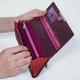Женский кожаный кошелек Visconti R11 Paloma Plum Multi — Натуральная кожа, RFID-защита, 18 см, Сливовый (сиреневій) - изображение 3