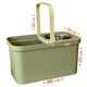 Набір для прибирання швабра ледарка 10л центрифуга з віджимом та відром Suspended Mop складана швабра Зелена - зображення 3