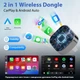 2-в-1 Безпровідний CarPlay, Android Auto адаптер XUDA – перетворює дротовий CarPlay, Android Auto у безпровідний, Plug & Play - зображення 3