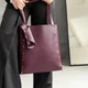 Кожаная сумка-шопер, размер М, Wine, Malina Leather - изображение 2