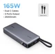 UGREEN PB552 Nexode 25000 mAh 165W Powerbank – внешний аккумулятор для ноутбуков, смартфонов и планшетов, серый - изображение 2