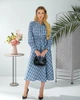 Жіноча сукня міді у клітинку з довгим рукавом LadyLike 50 Синій (ll2194362269446) - изображение 2