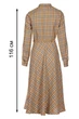 Жіноча сукня міді у клітинку з довгим рукавом LadyLike 50 Бежевий (ll2194325589444) - изображение 8