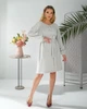 Жіноча пряма сукня з ангори із защипами та паском LadyLike 46 Сірий (ll2126260091409) - зображення 3