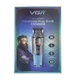 Тример VGR V-879T BLUE, 4 насадки, 7500 RPM, 1500 mAh, LED display Професійний акумуляторний триммер для стрижки волосся, бороди та вусів - зображення 3