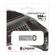 Флеш-накопичувач Kingston USB 3.2 DT Kyson 256GB Silver/Black - зображення 2