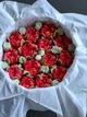 Зефірні квіти тюльпани червоні в подарунковій коробці 21см honeycake - зображення 2