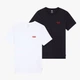 Набір футболок бавовняних довгих мужских 2 шт Levi`s 2Pk Crewneck Graphic 79681-0026 M Чорний/Білий (5400570816202) - зображення 1
