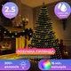 Смарт гірлянда на ялинку 2.5м 10 ниток 250 LED керування телефоном USB пульт RGB святкова новорічна Garlando - зображення 3
