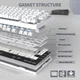 Механічна бездротова (Bluetooth + 2,4G) клавіатура з HOT SWAP Attack SHARK X820Ultra, 80 key, RGB, Shark Switch, Win/Mac OS, УКР/АНГЛ, White contour/Білий (X820ULTRAW) - зображення 10