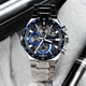 Мужские наручные часы Casio Edifice EQS-920DB-2A с солнечным питанием, хронограф, стальной браслет - изображение 3