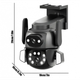 Камера наружная поворотная уличная двойная WIFI DOUL CAM Q-821 FULL-HD 4Mp Ночная сьемка Черная - изображение 7