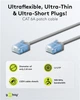 Патч-корд Goobay RJ45 UTP6a 0.25m patch Slim Ultra Flexi PoE+ Cu сірий(75.07.4220) - зображення 5