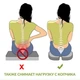 Подушка ортопедическая для сидения Correct Shape Max Comfort от гемороя, простаты, подагры, Графитовый (73375) - изображение 10
